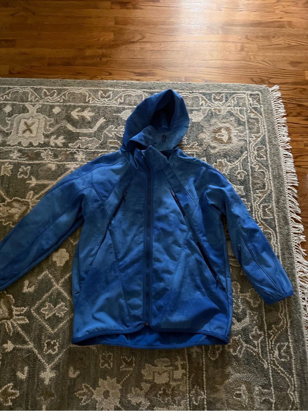 Free People Canyon Run Blue Hooded Softshell Jacke